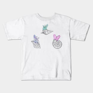 Crystal sea shells Kids T-Shirt